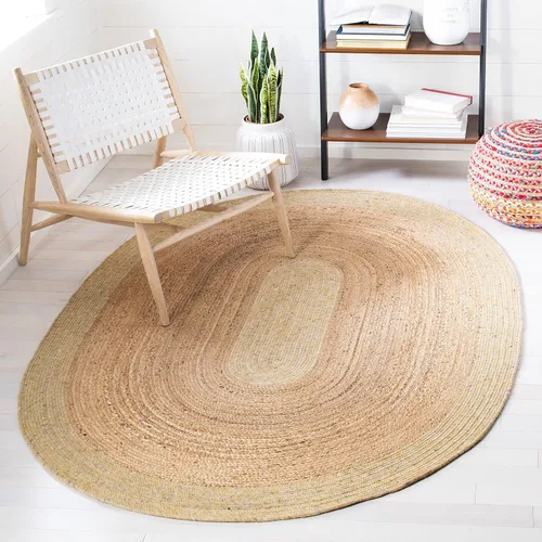 Miniatura 21 de SAFAVIEH Braided Collection BRD910B - Alfombra redonda de yute reversible de 3 pies, color beige y natural, hecha a mano