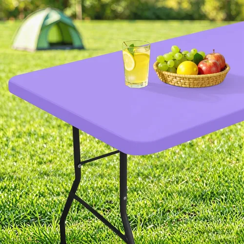 Miniatura 45 de homing Mantel cuadrado ajustable de poliéster impermeable, protector de mesa lavable para picnic, campamento, al aire libre (negro, 34 x 34 pulgadas)