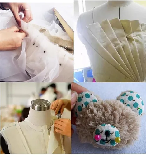 Miniatura 4 de Alfileres de costura para costura, 500 unidades, alfileres rectos con cabezas de vidrio de colores (1-1/2 pulgadas), ideales para acolchar y tela
