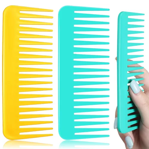 Miniatura 17 de Patelai Peine de Dientes Anchos Peine Grande Desenredante de Cabello para Cabello Rizado, Húmedo y Seco, Accesorios Desenredantes Sin Mango