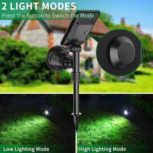 Miniatura 3 de JSOT Focos solares de 600 lúmenes al aire libre para jardín, IP65, impermeables, iluminación de paisaje para pasarela, pared, jardín, patio, camino