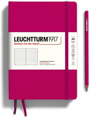 Miniatura 77 de LEUCHTTURM1917 - Cuaderno de tapa dura mediano A5 con 251 páginas numeradas para escritura y diario (verde menta, con puntos)