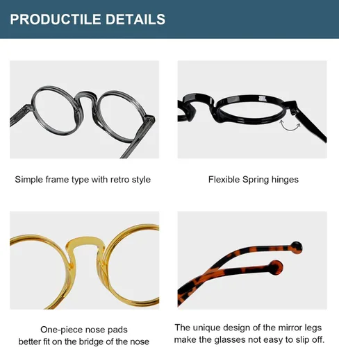 Miniatura 5 de BLUELESS Gafas de lectura de gran tamaño para hombre, bisagras de resorte sin tornillos, paquete de 6 lectores para cara ancha
