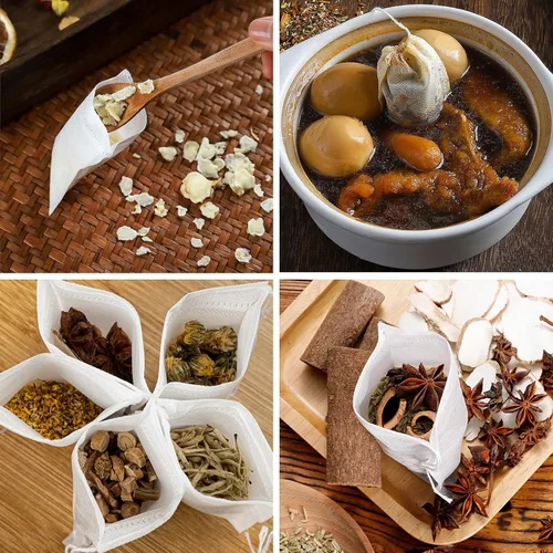 Miniatura 6 de 100 bolsas de filtro de té, bolsas de té desechables, bolsas de muselina con cordón para té suelto, café, hierbas, especias y más