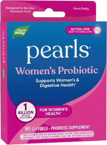 Miniatura 10 de Probiotic Pearls Once Daily Suplemento probiótico para mujer, 1 billón de cultivos vivos, supera el ácido estomacal, sin refrigeración, 30 cápsulas