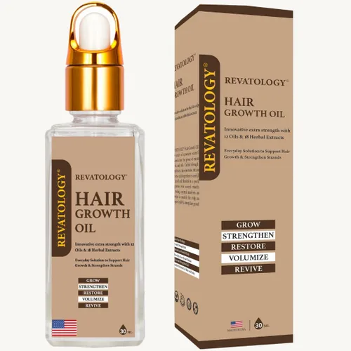 Revatology Aceite para el crecimiento del cabello para adultos, prelavado ayurvédico y tratamiento del cuero cabelludo durante la noche para