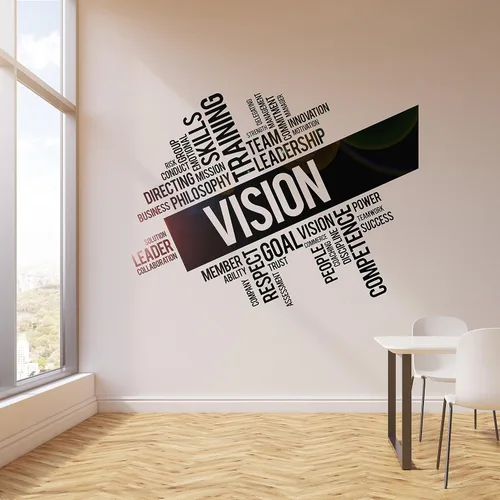 Miniatura 2 de Vinilo Liderazgo Equipo Trabajo en Equipo Oficina Habitación Negocio Pegatinas Mural (ig6293) Negro
