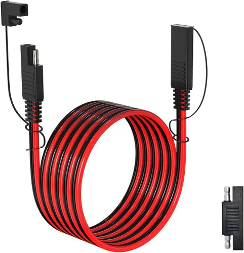 Miniatura 7 de ELFCULB Cable de extensión SAE de 10 AWG, 10 pies, 3/6/10/20/35/50 pies, arnés de cables de desconexión rápida con conector SAE para panel solar