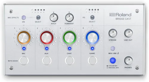 Miniatura 8 de Roland BRIDGE CAST - Mezclador de juegos de doble bus Interfaz de transmisión de audio profesional y mezclador para jugadores en línea Hardware