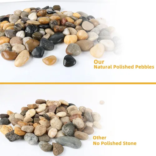 Miniatura 6 de Piedras para plantas, 18 libras, rocas naturales de río para jardín, piedras decorativas para acuarios al aire libre, grava de 1-1.5 pulgadas