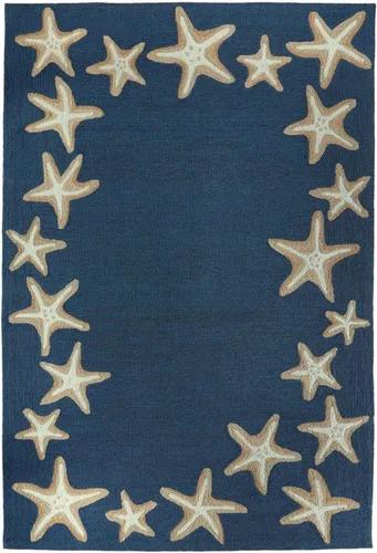 Miniatura 18 de Liora Manne CAPR5163633 - Alfombra costera para interiores y exteriores, color azul marino, 2 pies x 5 pies Cuerdas Navy