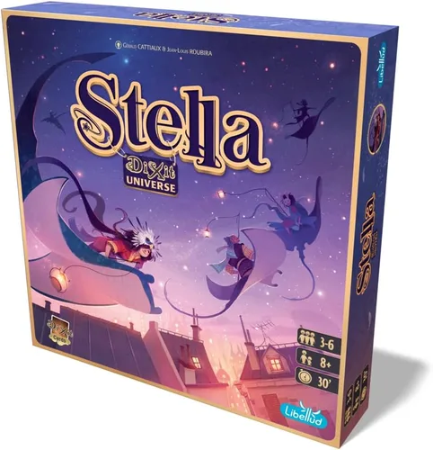 Asmodee Stella: Juego de mesa Dixit Universe - Asociación de imágenes de exploración competitiva del cielo y adivinanza estratégica, juego familiar