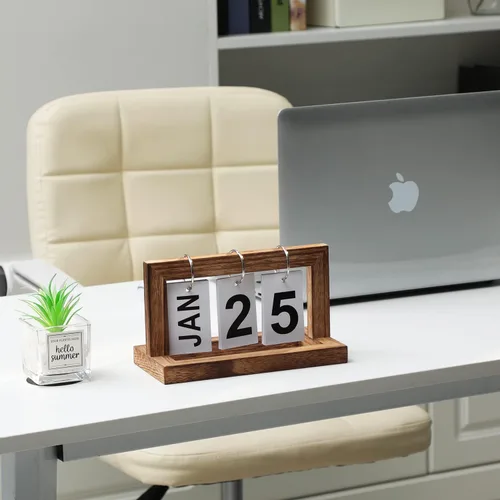 Miniatura 2 de Calendarios de Escritorio para Oficina Calendario de Volteo, Calendario de Escritorio Perpetuo 2025 Calendario de Volteo Pequeño Lindo, Recordatorio