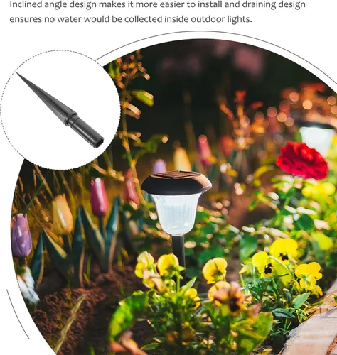 Miniatura 5 de Uonlytech Estaca de lámpara de jardín, 10 piezas, estacas de repuesto de luz solar, estacas de plástico para luces solares al aire libre, duraderas