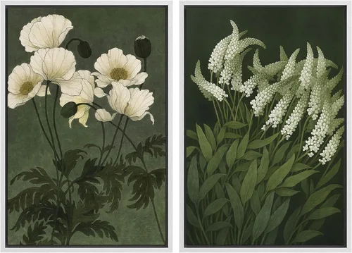 Miniatura 120 de IDEA4WALL - Set de lienzos enmarcados para pared, diseño tropical, selva, hoja de plátano, guepardo rosa, gato, naturaleza, desierto, arte digital