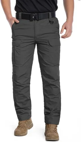 Miniatura 2 de NAVEKULL Pantalones tácticos para hombre, ligeros, antidesgarros, militares, para senderismo, trabajo, con 9 bolsillos