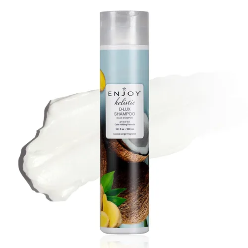 Enjoy Holistic D-Lux Champú – Tratamiento nutritivo profundo para cabello grueso, grueso y rizado – Máxima suavidad, brillo y desenredante – Sin