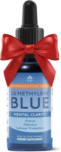 Miniatura 5 de Solución de gotas azul de metileno al 1% – Grado farmacéutico azul de metileno, fórmula a base de agua de alta pureza Frasco cuentagotas de 2.1 fl