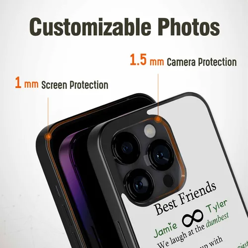 Miniatura 4 de Fundas de teléfono con nombre personalizado para mejores amigos iPhone 11 12 13 14 Pro Max Plus Mini X Xs Xr, Samsung Note 7 8 9 10 20 S21 S22 S23