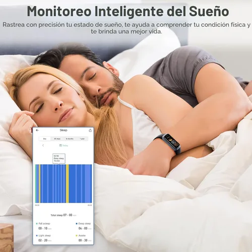 Miniatura 4 de Rastreador de actividad física con contador de pasos/calorías/cronómetro, rastreador de actividad, monitor de salud con monitor de frecuencia