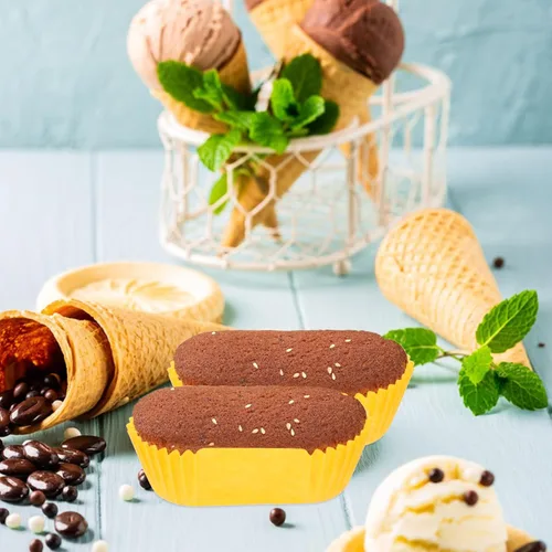 Miniatura 5 de Forros para cupcakes en forma de barco, 1000 unidades, tazas de papel amarillo para hornear cupcakes o mini aperitivos