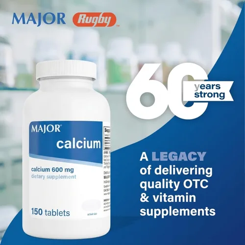 Miniatura 2 de Major Tabletas de calcio de 600 mg - Suplemento de calcio - 150 unidades (1 paquete)