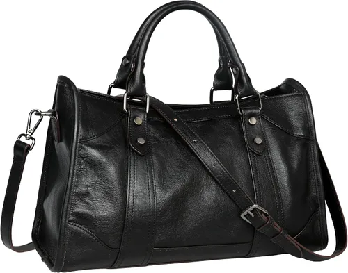 Miniatura 10 de Iswee Bolsos satchel para mujeres, bolso de hombro de cuero genuino, carteras de cuero Hobo, bolsos cruzados, cartera vintage, bolso tote