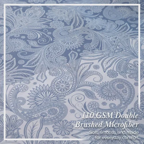 Miniatura 4 de SouthShore FINE LINENS Colección Perfect Paisley - Calidad premium, suave, resistente a las arrugas, la decoloración y las manchas, de fácil