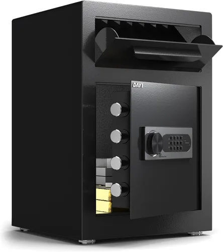 Miniatura 12 de Caja de seguridad DAYI, cajas de seguridad para el hogar de 3.0 pies cúbicos con bolsa impermeable ignífuga, caja de seguridad para dinero