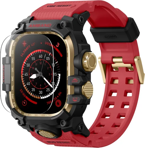 Miniatura 26 de amBand Funda resistente con correa para Apple Watch de 1.732 pulgadas, compatible con iWatch Series SE 3/SE 2ª generación, SE/6/5/4, protección