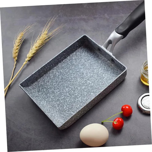 Miniatura 5 de COLLBATH Sartén rectangular antiadherente Tamagoyaki japonés para panqueques enrollados, utensilios de cocina para freír fácilmente y preparar