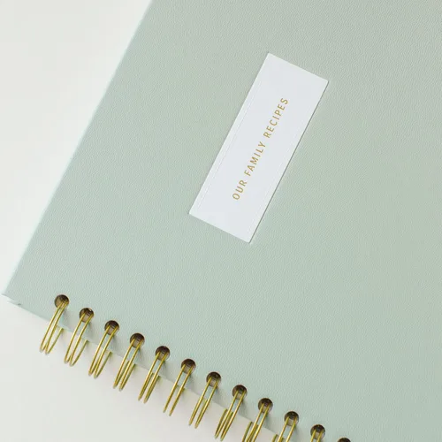 Miniatura 3 de Promptly Journals, Nuestras Recetas Familiares: Un Recuerdo de Comidas y Recuerdos (Aloe, Verde, Lino) Diario de recetas Diario de cocina