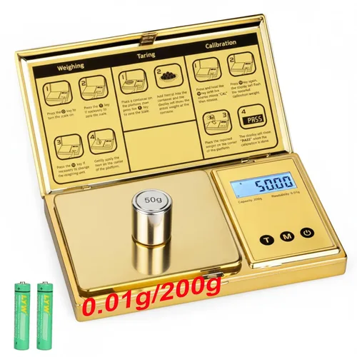 Báscula digital de bolsillo de 0.00 oz de precisión, 6 unidades iiiBumwow 7.05 oz Mini báscula digital de 7.05 oz, función de tara pequeña báscula