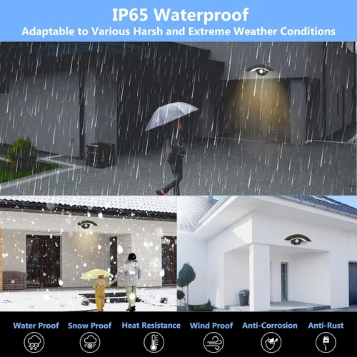 Miniatura 4 de Luces LED con sensor de movimiento para exteriores, 18 W, 1500 lm, luz de pared LED IP65, impermeable, lámpara de pared de aluminio de 3000 K, luz