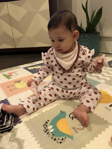 Miniatura 4 de Pig Song Conjunto de 3 piezas de ropa de bebé recién nacido, manga larga, con volantes, para otoño
