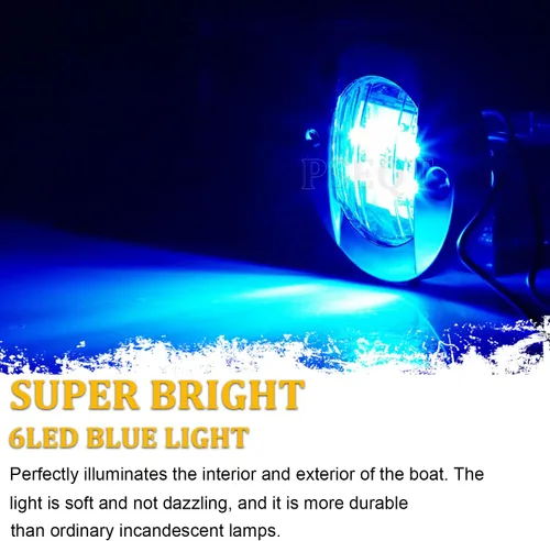 Miniatura 2 de PSEQT Luces LED marinas para cubierta de barco, popa de cortesía interior pontón ancla, luz impermeable para barcos, pesca nocturna, kayak, yate, 4