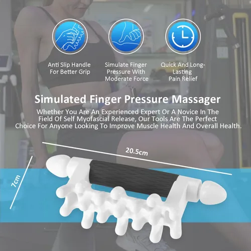 Miniatura 4 de Herramienta de Masaje Fascial Liberador Miofascial para Piel Anti-Celulitis Calmante Drenaje Linfático Punto de Activación Tejido Profundo Cuello