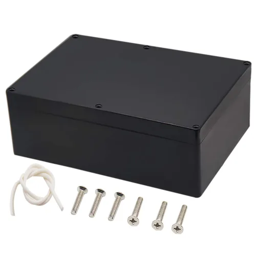 Caja de conexiones, Caja de proyectos Zulkit IP65 impermeable para exterior cajas de plástico ABS Cajas eléctricas electrónicas negras 10.4 x 7.2 x