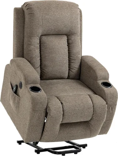 Miniatura 13 de Silla reclinable eléctrica con elevación Trustyue con calor y masaje, sillas elevadoras para asistencia al estar de pie, silla pequeña con elevación
