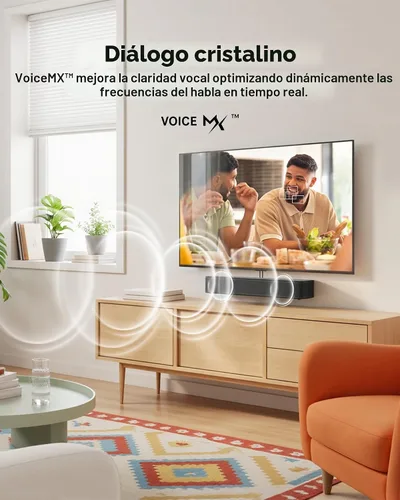 Miniatura 4 de ULTIMEA Barra de sonido envolvente de 2.1 canales para TV, subwoofer integrado, potencia máxima de 132 W, control de aplicaciones, barra de sonido