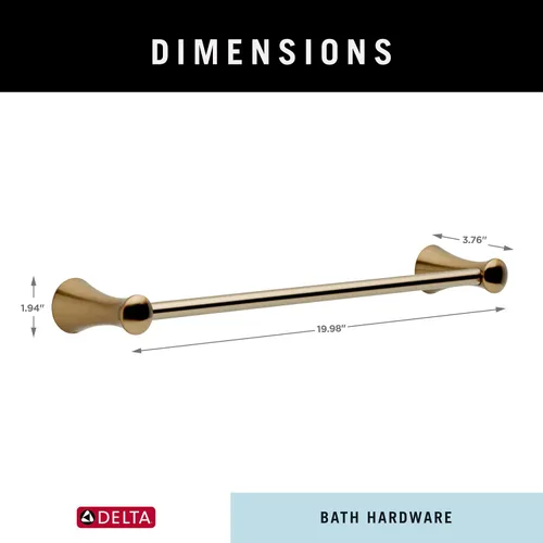 Miniatura 2 de Delta Lahara (1-Pack) 18" Toallero para baño, Toallero de 45.7 cm para baño, Toallero de bronce champán para baño, Toallero de barra para baño