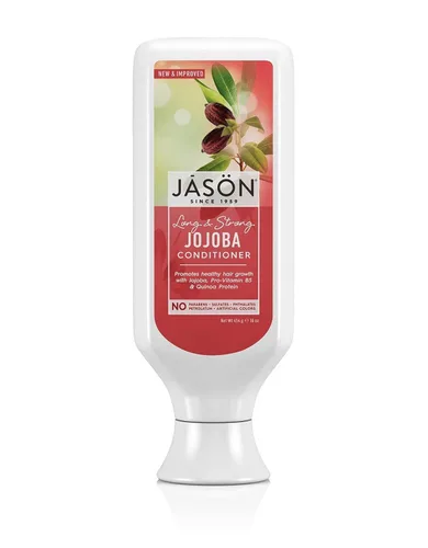 Miniatura 3 de Jason Paquete de champú y acondicionador largo y fuerte de Jojoba con aceite de semilla de jojoba, aloe vera, vitamina B5 y proteína de trigo, 16
