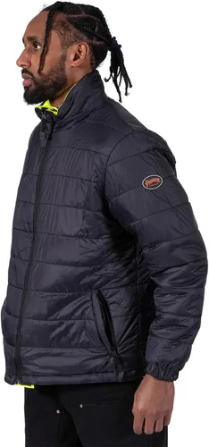 Miniatura 12 de Pioneer Hi Vis - Chaqueta impermeable de seguridad 2 en 1 para hombres y mujeres, se invierte a un acolchado negro, equipo impermeable reflectante