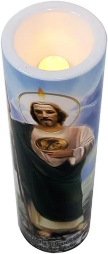 Miniatura 9 de Vela LED de oración de devoción sin llama Saint Jude