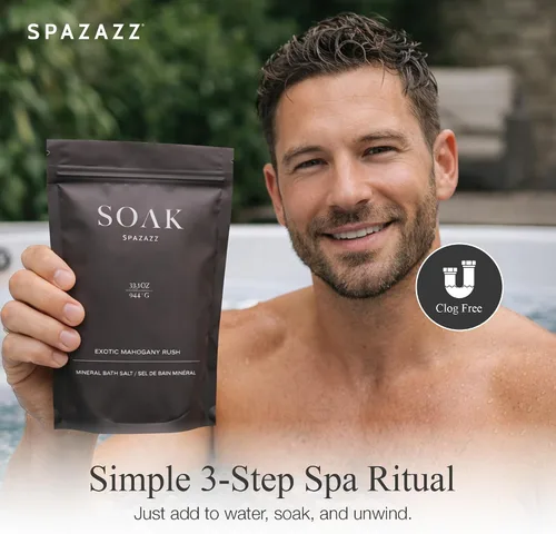 Miniatura 7 de Spazazz Dead Sea Bath Salts with Magnesium & Arnica – Aromatherapy Mineral Bath Soak for Relaxation. Bathtub Soaking Salts – 33.3oz Salt Crystals