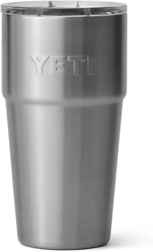 Miniatura 28 de YETI Rambler - Vaso apilable de 20 onzas, acero inoxidable, aislado al vacío con tapa MagSlider Verde mar