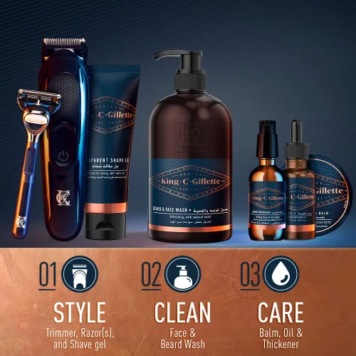 Miniatura 7 de King C. Gillette Gel de afeitado transparente para hombre con té blanco y aceite de argán, 5 onzas (paquete de 2)