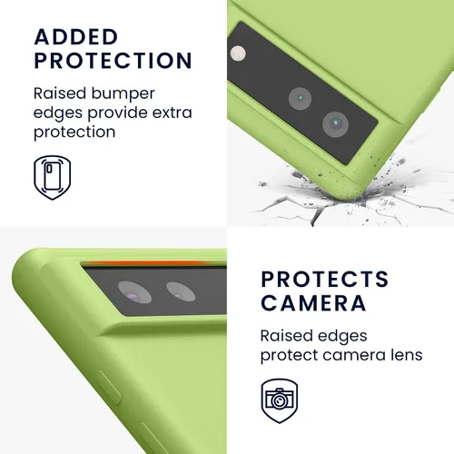 Miniatura 609 de kwmobile Funda Compatible con Google Pixel 6 Pro - Funda de teléfono de silicona TPU con acabado suave - Azul Arrecife