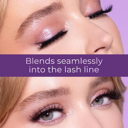 Miniatura 7 de Lilly Lashes Banda Transparente, Pestañas Postizas con Pestañas de Banda Invisible, Medias Pestañas de Aspecto Natural, Media Pestaña Estilo Ojo