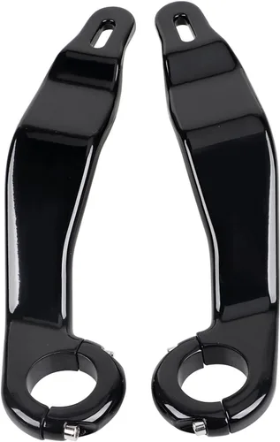 Miniatura 2 de Abrazaderas de soporte de carenado de motocicleta compatibles con Harley Road Glide FLTRX FLTRXS Ultra FLTRU 2015-2023, negro (izquierda y derecha)
